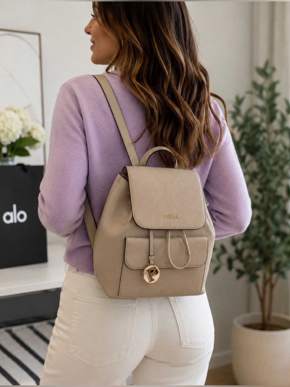 Furla Noemi Pebbled Leather Backpack – Like New ✨